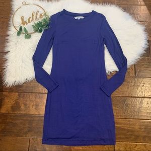 Trina Turk Women’s Dress Bellingham Blue Long Sleeve Size Small